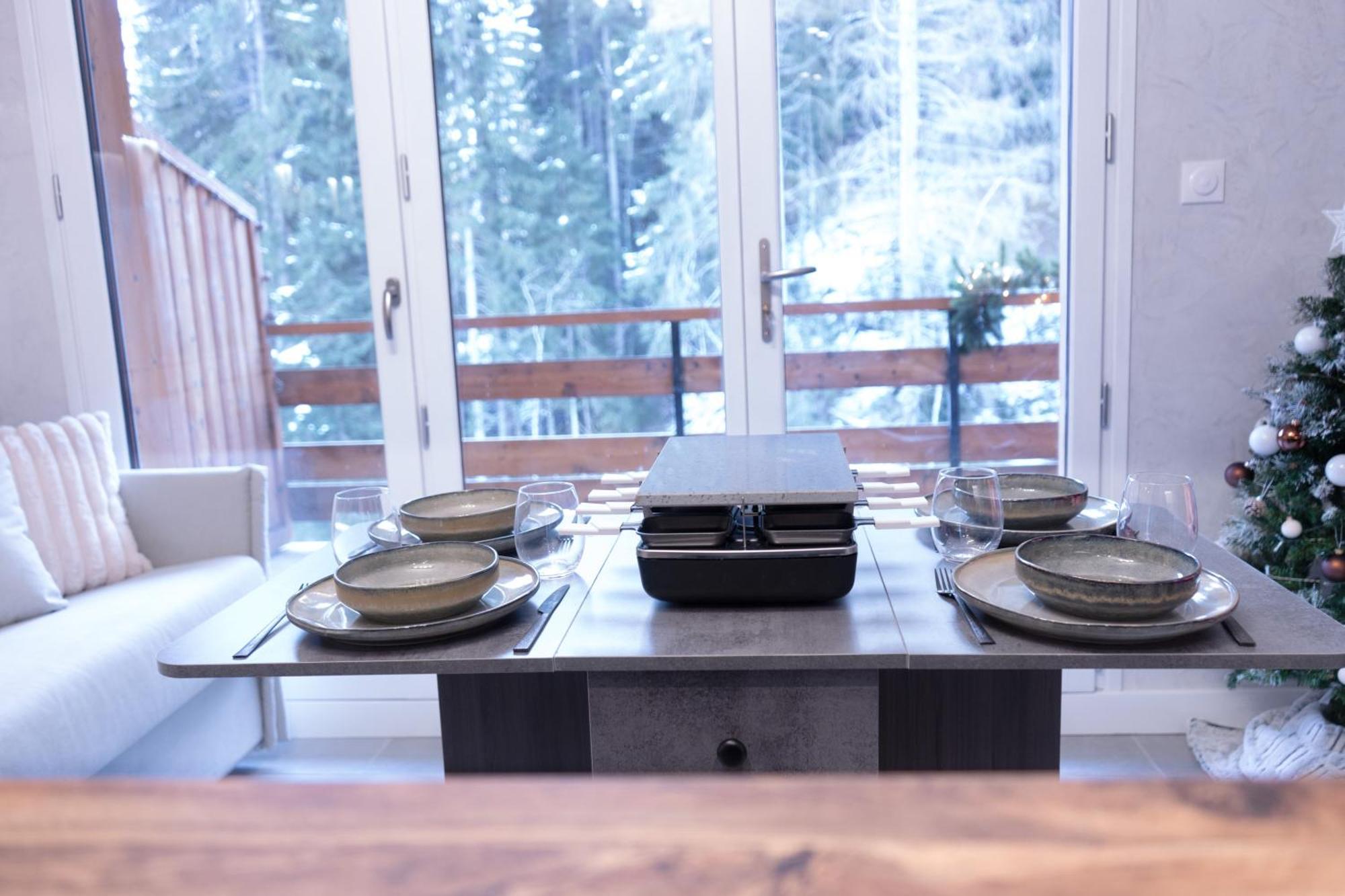 Studio Cabine Au Loup Blanc Avec Vue Mont Blanc Saint-Gervais-les-Bains Esterno foto