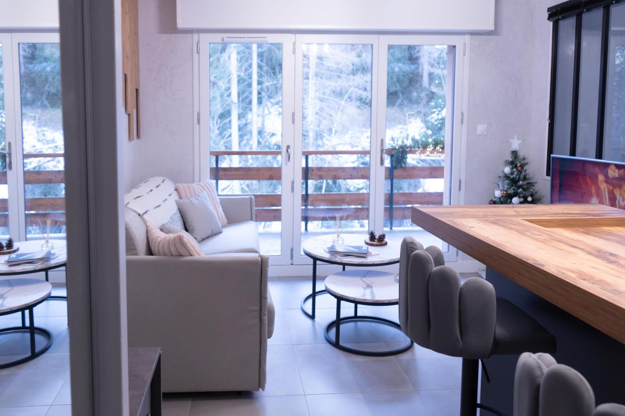 Studio Cabine Au Loup Blanc Avec Vue Mont Blanc Saint-Gervais-les-Bains Esterno foto